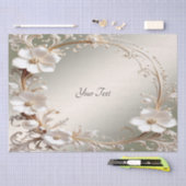 Sierlijk wit bloemenframe tissuepapier (Craft)