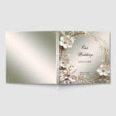Sierlijk Wit Bloemstuk Frame Gastboek Gastenboek (Volledig)