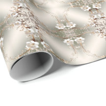 Sierlijk Wit Bloemstuk Inpakpapier