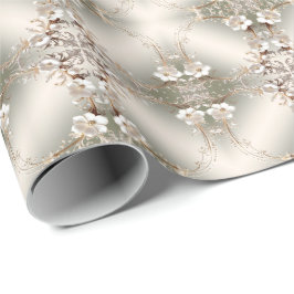 Sierlijk Wit Bloemstuk Inpakpapier