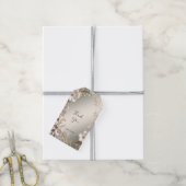 Sierlijk witte bloemengestelcadeaukaartje cadeaulabel (Met Touw)