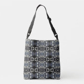 Sierlijk zwart-witpatroon crossbody tas (Achterkant)