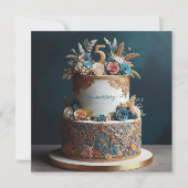 SIERLIJKE 5e BRUILOFT JUBILEUM CAKE (Voorkant)