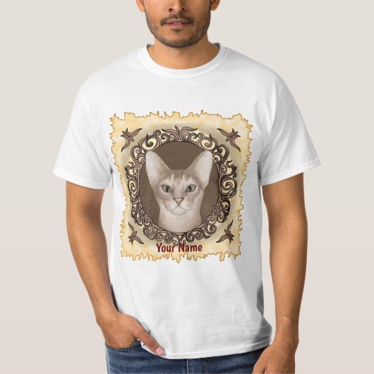 Sierlijke Abessijnse Kat T-Shirt (Voorkant)