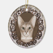 Sierlijke Abyssijnse Kat Ornament (Links)
