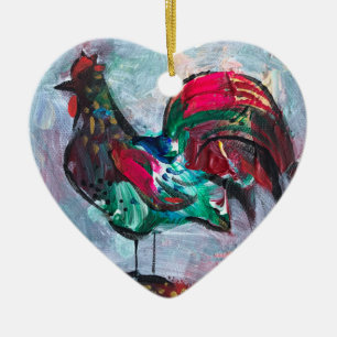 Sierlijke acryl schildering vogel stenen onderzett keramisch ornament