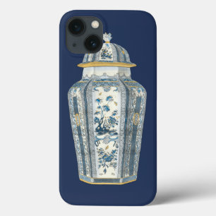 Sierlijke Aziatische Urn in Blauw en Wit Case-Mate iPhone Case