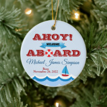 Sierlijke baby's eerste jaar aandenken ornament