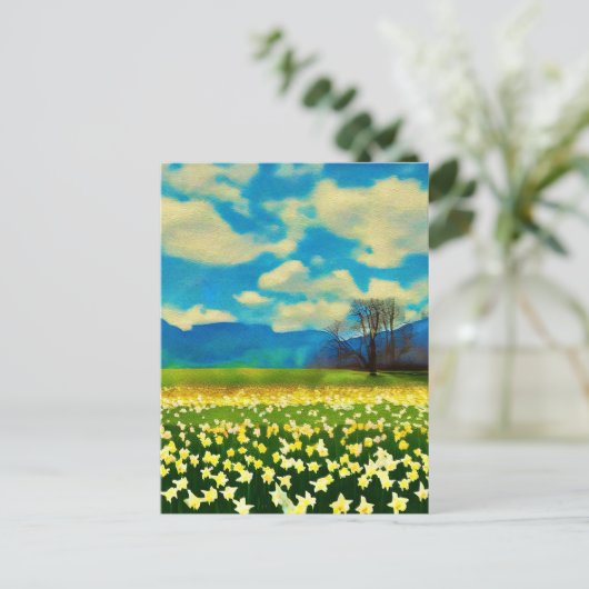 Sierlijke balk - verf briefkaart (Staand voorkant)