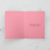 Sierlijke Ballerina Bloemen Naam Happy Birthday Kaart (Binnen)