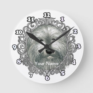 Sierlijke Bearded Collie Ronde Klok