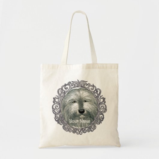 Sierlijke Bearded Collie Tote Bag (Voorkant)