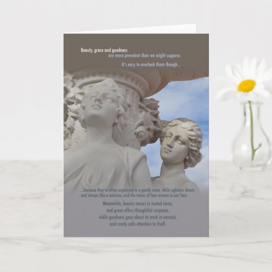 Sierlijke beauty inspirerend blanco kaart (Kleine Plant)