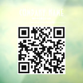 Sierlijke bedrijfsnaam en QR-code Raamsticker (Vel 3)