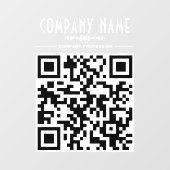 Sierlijke bedrijfsnaam en QR-code Raamsticker (Vel)
