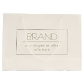 Sierlijke bewerkbare sjabloon | Witachtig en donke Groot Cadeauzakje (Achterkant)