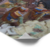 Sierlijke bibliotheek plafonddetail poster (Hoek)