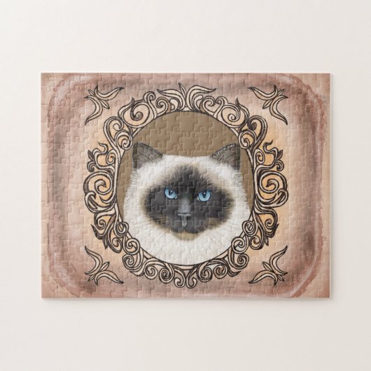 Sierlijke Birman kat legpuzzel (Horizontaal)