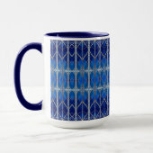 Sierlijke blauwe kerstbeker mok (Links)