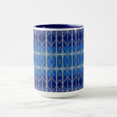 Sierlijke blauwe kerstbeker mok (Midden)