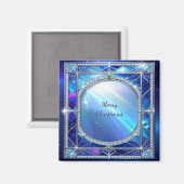 Sierlijke blauwe magneet (Voorkant / Achterkant)