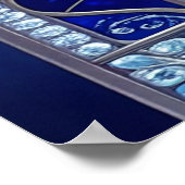 Sierlijke blauwe poster (Hoek)