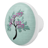 Sierlijke Bloeiende Boom Groen + Plum Keramische K Keramische Knop (Rechts)