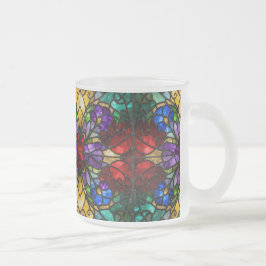 Sierlijke Bloem Glas-in-Lood Kunstmok Matglas Koffiemok