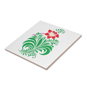 Sierlijke Bloem Ontwerp – Elegant Tegeltje
