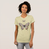 Sierlijke Bloem Vlinder T-shirt (Voorkant volledig)