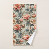 sierlijke bloemen bad handdoek (Handdoek)