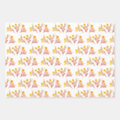 sierlijke bloemen elegante eenvoudige chique cadea inpakpapier vel (Voorkant 2)