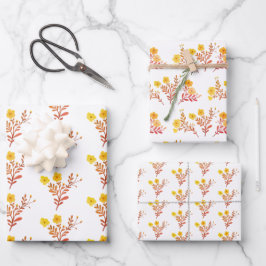 sierlijke bloemen elegante eenvoudige chique cadea inpakpapier vel