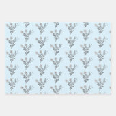 sierlijke bloemen elegante eenvoudige chique cadea inpakpapier vel (Voorkant)