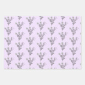 sierlijke bloemen elegante eenvoudige chique cadea inpakpapier vel (Voorkant)