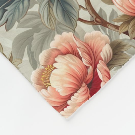  sierlijke bloemen fleece deken (Hoek)
