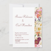 SIERLIJKE Bloemen Huwelijksuitnodiging 002 Kaart (Voorkant)