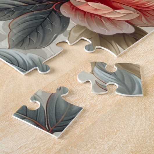 sierlijke bloemen legpuzzel (Zijkant)