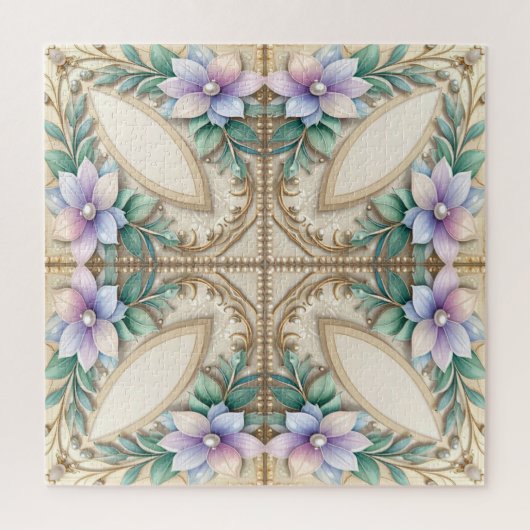 Sierlijke Bloemen Legpuzzel (Verticaal)