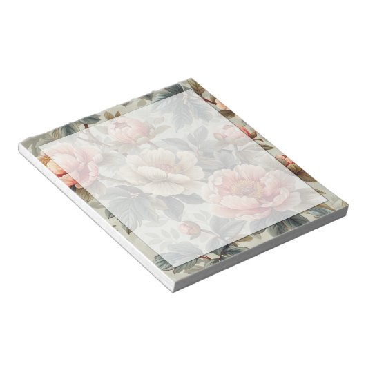  sierlijke bloemen notitieblok (Schuin)