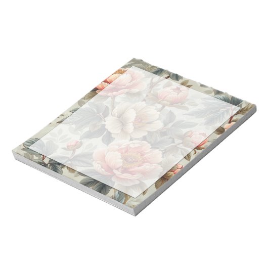  sierlijke bloemen notitieblok (Linkerzijde)