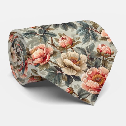 sierlijke bloemen stropdas (Opgerold)