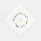 sierlijke bloemen wilde bloem krans bruiloft servet (Hoek)