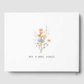 Sierlijke Bloemen Wildflower bruiloft Gastenboek (Achterkant)