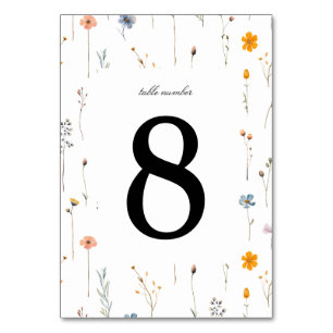 Sierlijke Bloemen Wildflower bruiloft Kaart
