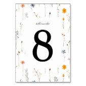 Sierlijke Bloemen Wildflower bruiloft Kaart (Voorkant)