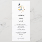 Sierlijke Bloemen Wildflower bruiloft Menu (Voorkant)