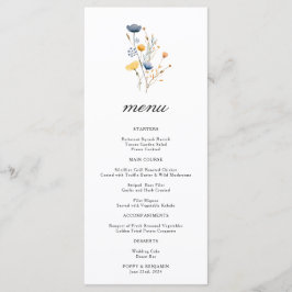 Sierlijke Bloemen Wildflower bruiloft Menu