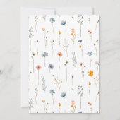 Sierlijke Bloemen Wildflower bruiloft Save The Date (Achterkant)