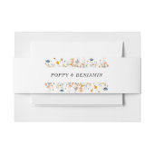 Sierlijke Bloemen Wildflower bruiloft Uitnodigingen Wikkel (Voorkant Voorbeeld)